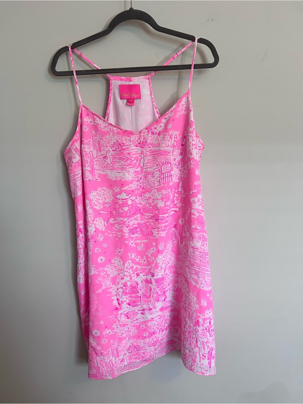 Lilly Pulitzer Dusk Dress Skinny Dippin Toile pink sorbet